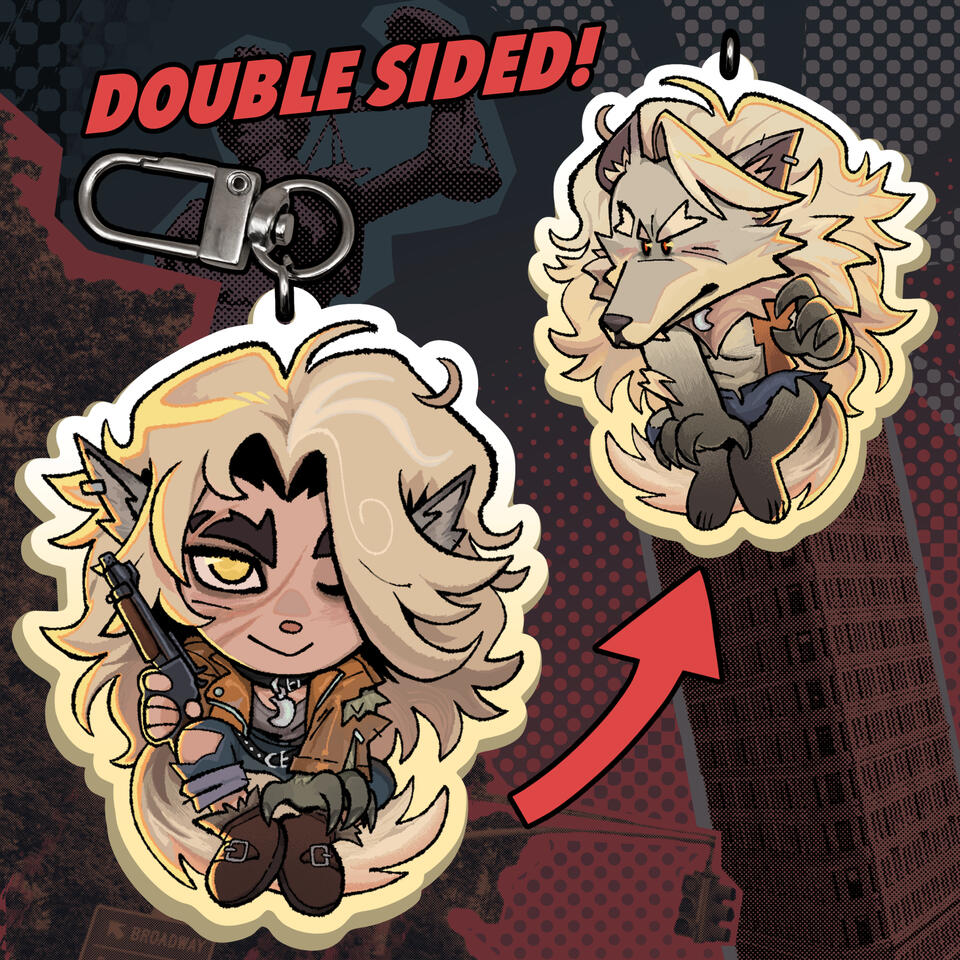 Double-sided acrylic charm of Silver from Deadlock